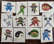 12 Ninja Temporary Tattoos