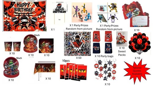 Ninja tableware decorations