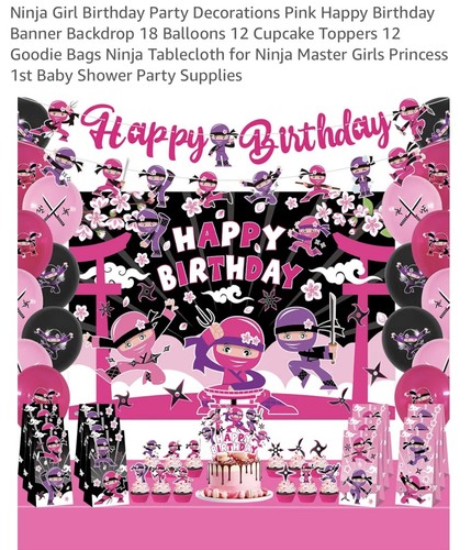 Ninja girl birthday party - ninja,