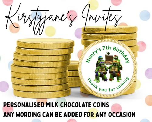 Personalised chocolate coins - chocolate,