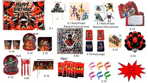 Ninja tableware decorations