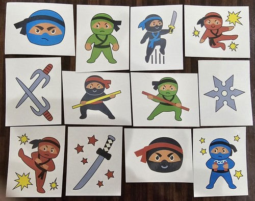 Ninja temporary tattoos - 12,