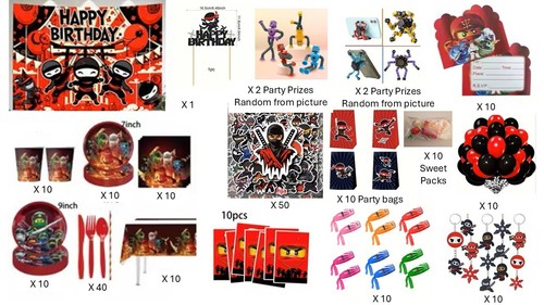 Ninja tableware cups napkins