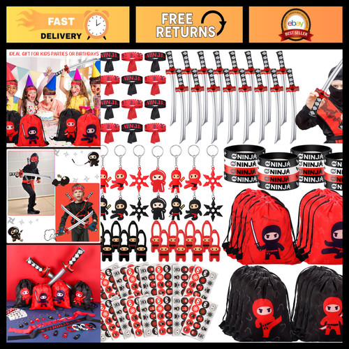 112 pcs ninja pirate birthday - pirate,